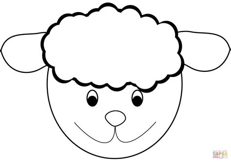 Lamb Head Preschool Printable