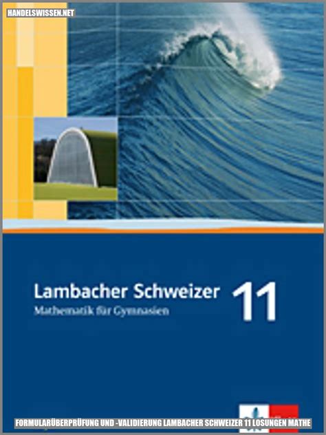 Lambacher Schweizer 11 Lösungen