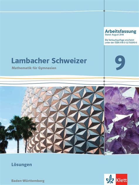 Lambacher Schweizer 9 Lösungen Baden-Württemberg Pdf