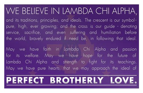 Lambda Chi Alpha Creed
