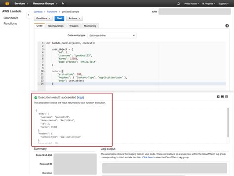 Lambda Event Object Example