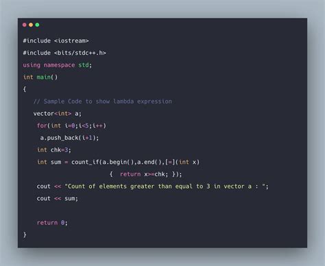 Lambda Function Example C++