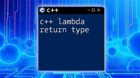 Lambda Function Return Value C++