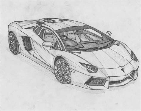 Lamborghini Car Drawing