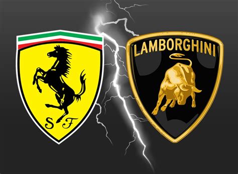 lamborghini logo vs ferrari logo