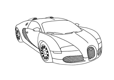 Voiture Coloriage Coloriage Voiture De Sport Bugatti Veyron A Imprimer Et Colorier