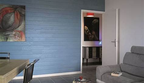 Lambris PVC Décor mural bleu L.260 x l.37.5 2.925m²
