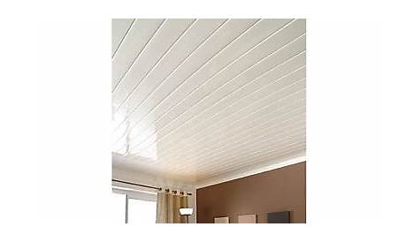 Lambris Pvc Plafond 4m Castorama PVC Blanc Brillant 400cm ,