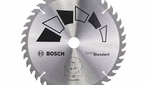 Bosch Standard lame de scie circulaire 190mm 40D bois Hubo