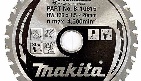 Lame de scie circulaire d/136 mm métal /inox Makita B