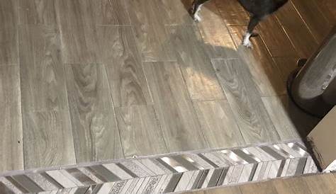 Perfectly Smooth Transition From Hardwood Flooring to Tile Floors
