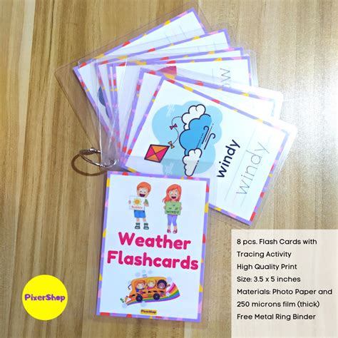 Laminated Weather Cards