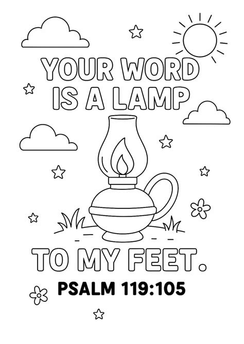 Lamp For My Feet Memory Verse Printable