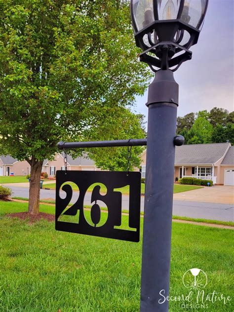 Lamp Post Address Sign