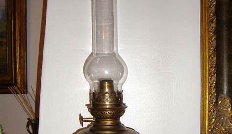 Lampe A Huile Ancienne En Cuivre Petrole ncienne Unis France Paris Globe Cristal