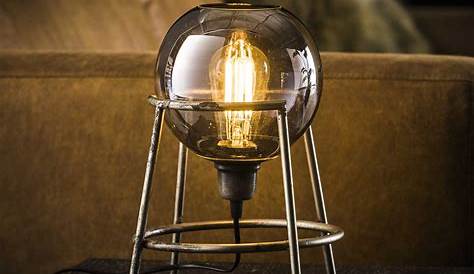 Lampe À Poser Design Vintage Sans Fil Dôme Transparent