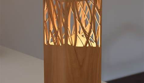 Lampe à Poser Design Bois "Loge" 51cm Naturel