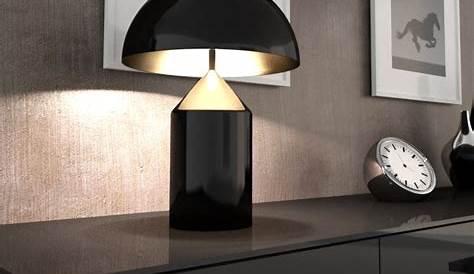 Lampe A Poser Design Noir POLI à Ø 36cm / H 44cm LUCIDE
