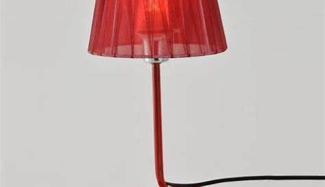 Lampe A Poser Design Rouge à "Ovale" Céramique 31cm