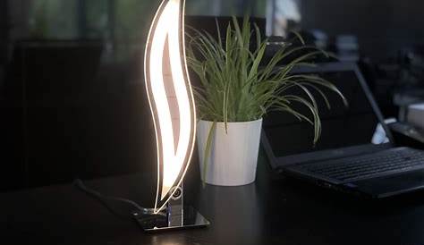 Lampe A Poser Led Design à Chrome LED Flama à