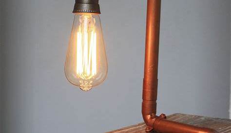 Lampe Bois massif et ampoule vintage, sur mesure créée par