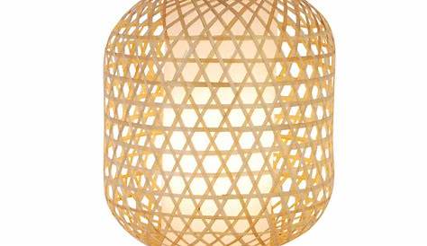Lampe en bambou 30.5 cm naturel CANNAGE Vente de Lampe