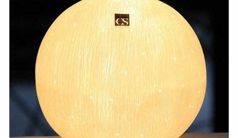 Lampe Boule A Poser Au Sol à Design " aire" 31cm Naturel