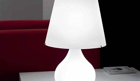 Lampe De Chevet Blanche Design Petite Avec Abatjour En Verre