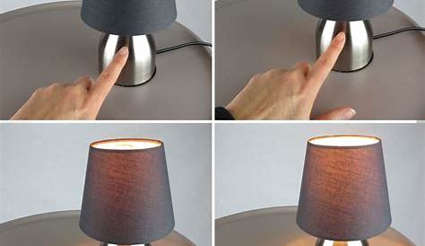 Lampe De Chevet Design Tactile Blanche —