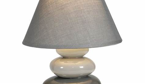 Lampe de chevet tactile couleur grise, h 33 x d 15 cm