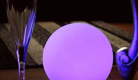 Lampe Chevet Multicolore sur Secteur, Boule 20cm LED RGB