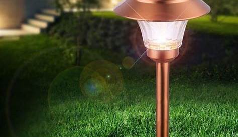 LED lampe solaire jardin extérieur éclairage lumière inox