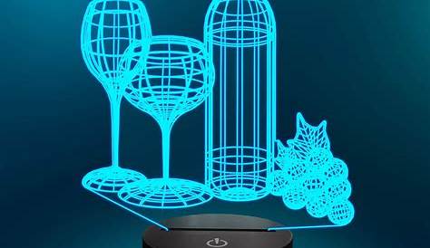Lampeez Wine Flower 3d Illusion Lamp Lambalar Pinterest Led Led Lamp And