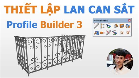 lan can sắt sketchup