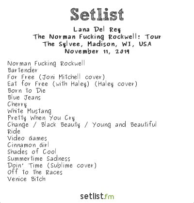 lana del rey tour setlist