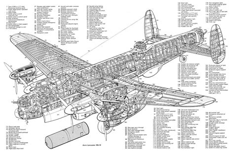 lancaster bomber interior schematic diagram