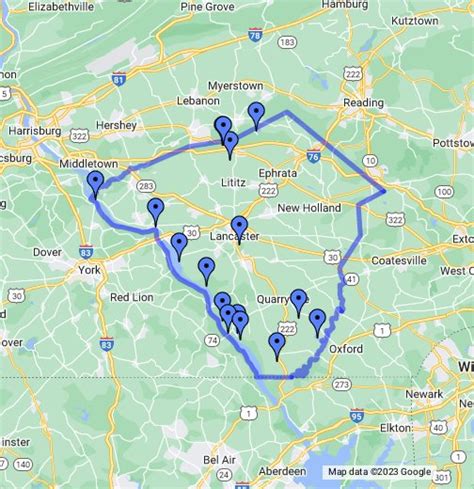 lancaster pennsylvania google map