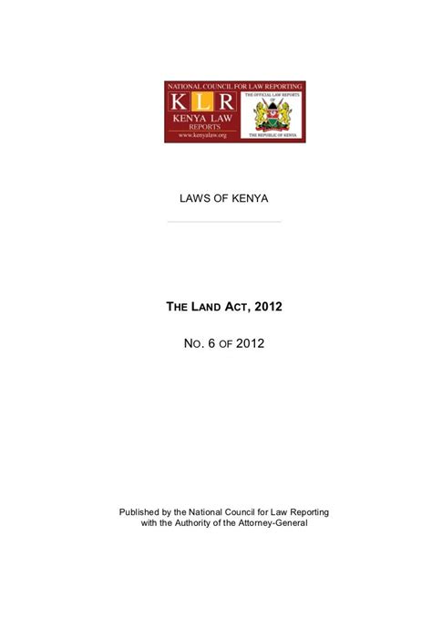 land act 2012 kenya