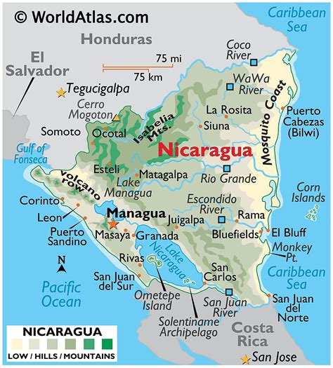 land area of nicaragua