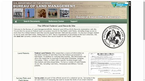 land patent search blm