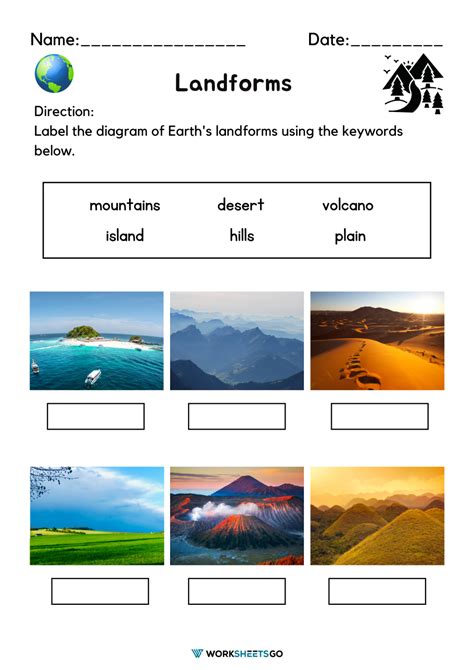 Landform And Map Printable Activities
