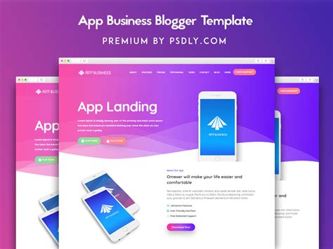 landing page blogger template free download
