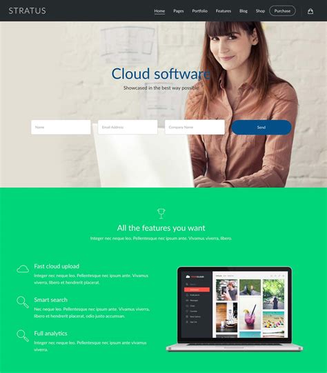 landing page examples wordpress