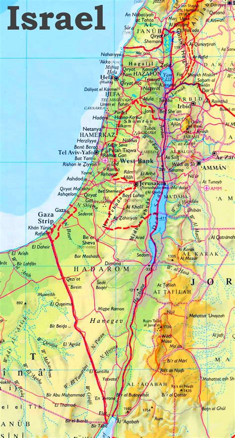 landkarte von israel heute