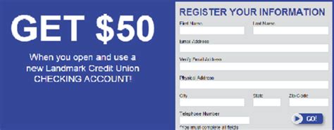 landmark credit union checking account