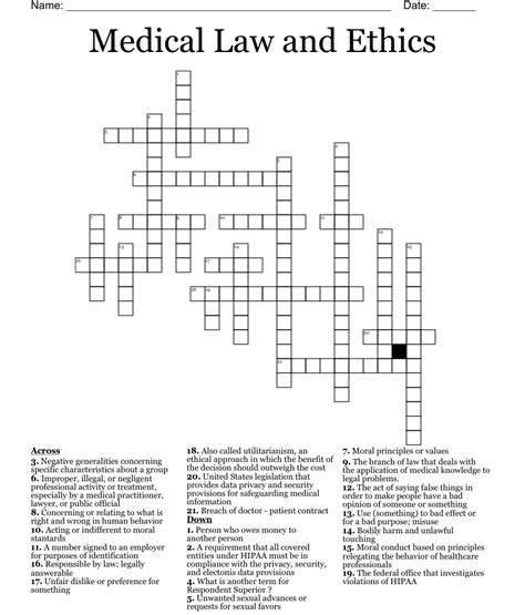 landmark health legislation crossword