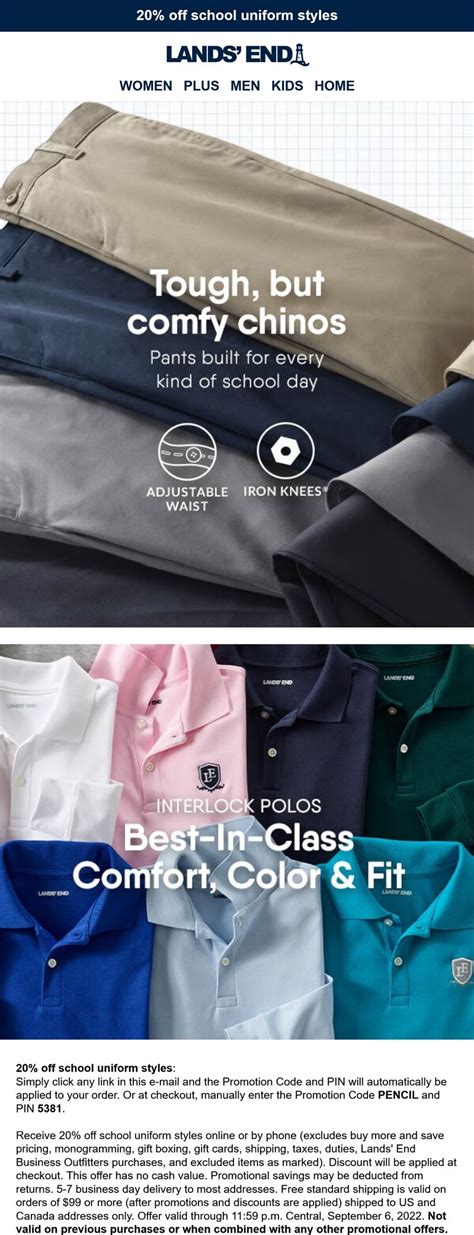 Lands End Promo Code School Uniforms