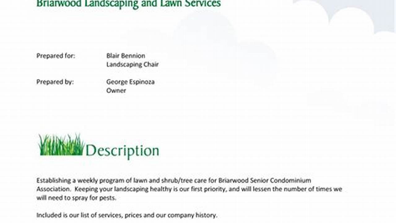 Landscape Bid Template: A Comprehensive Guide for Contractors