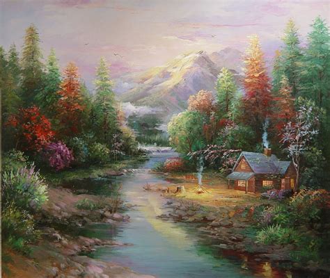 landscape art in oil