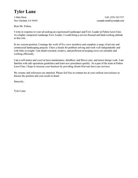 Landscaping Contractor Letter of Recommendation